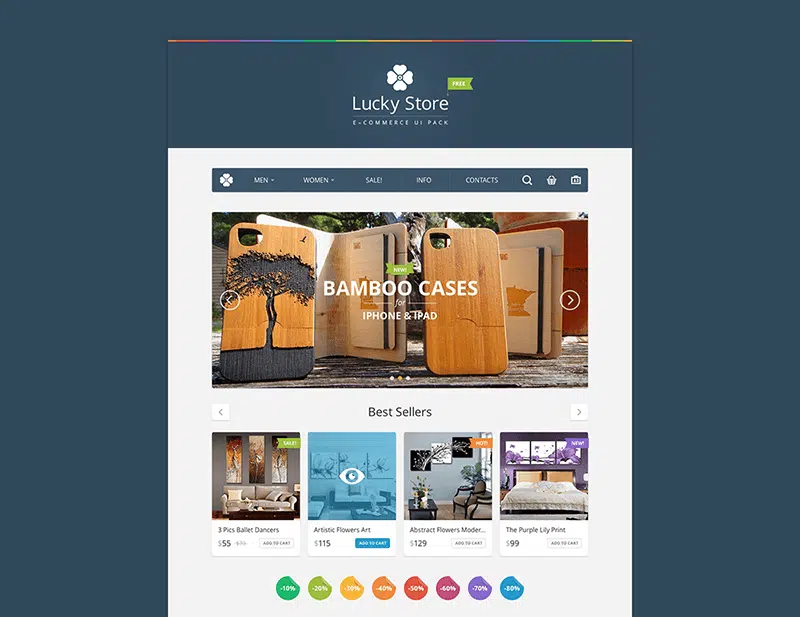 Lucky Store UI Kit Darmowe PSD