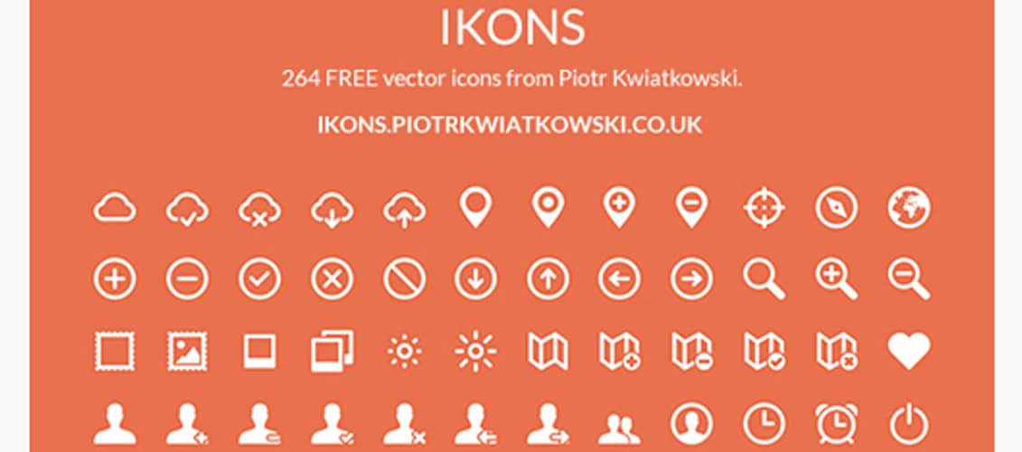 Iconos – 264 iconos vectoriales gratuitos