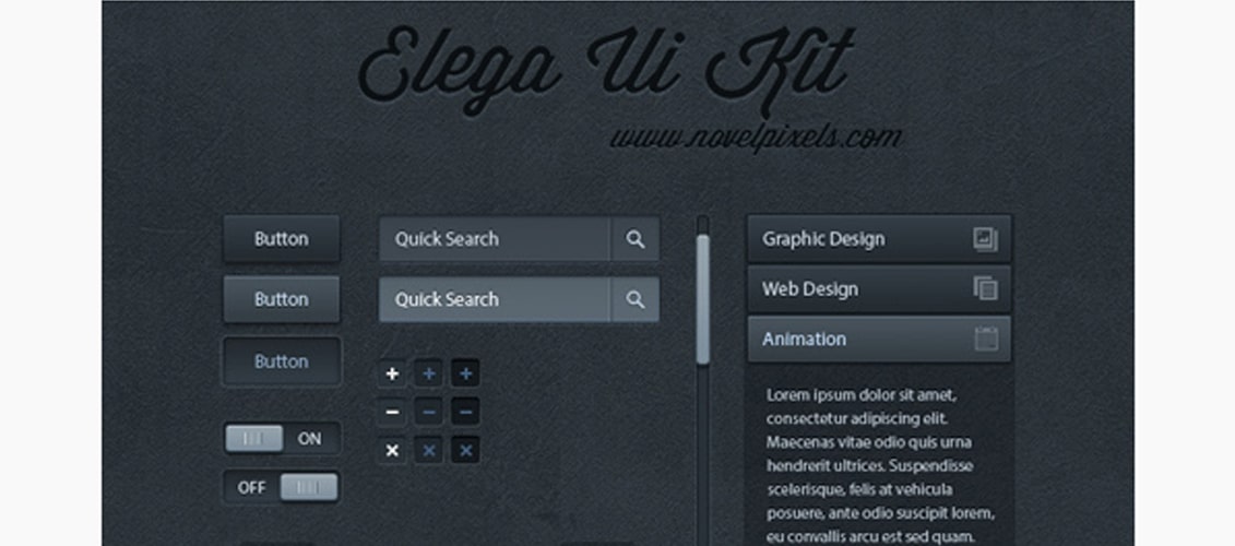 Elga - Kit d'interface utilisateur gratuit