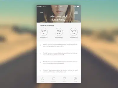 Concept d'application de mode de vie de remise en forme