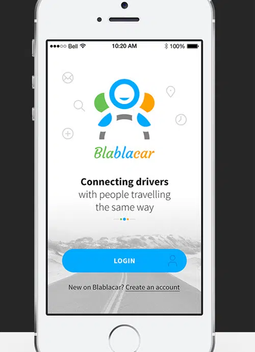 مفهوم تطبيق Blablacar