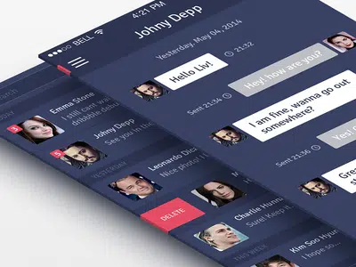 Concept d'application Messenger