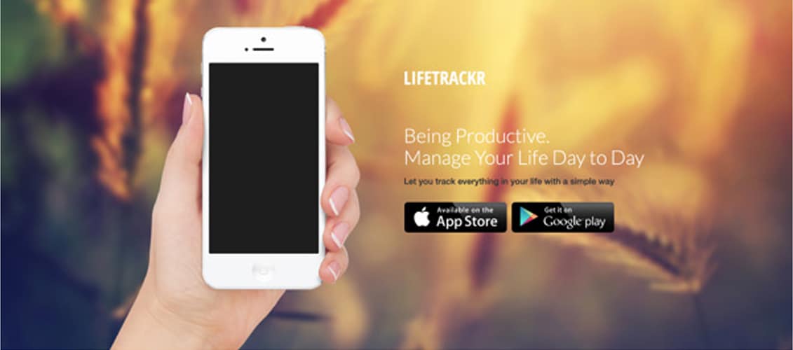 LifeTrackr - Modello HTML e PSD per app