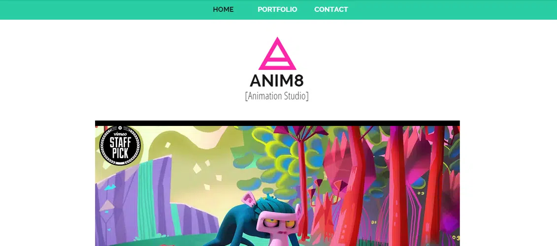 Modèle de site Web de marketing de studio d'animation