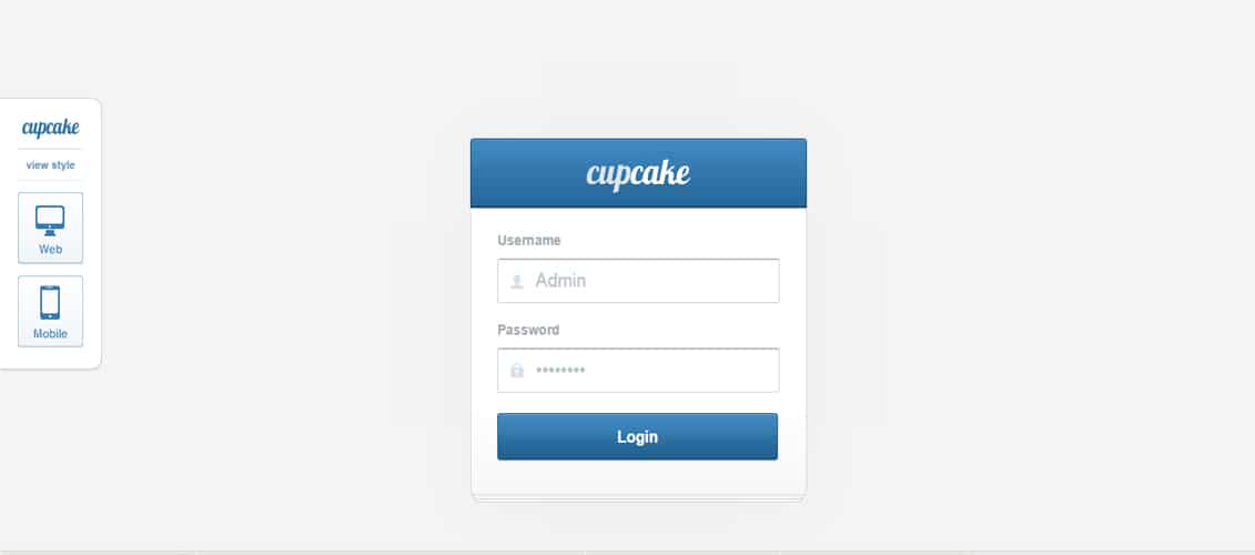 Cupcake - Modelo de administrador premium + Tema para celular