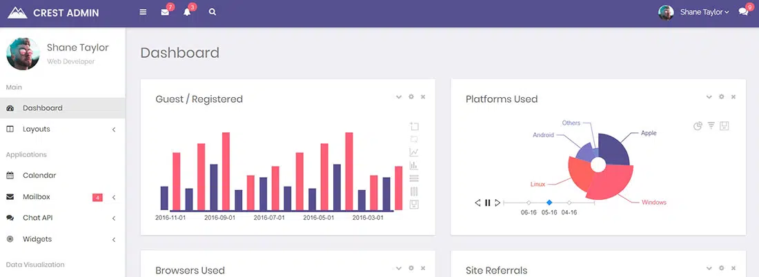 Crest Bootstrap Admin