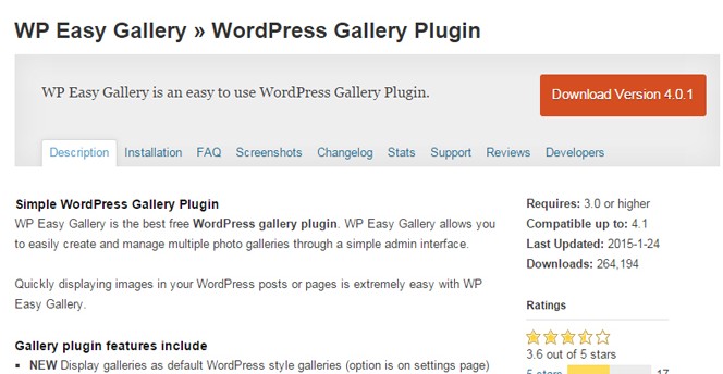 WP Easy Gallery » ปลั๊กอิน WordPress Gallery