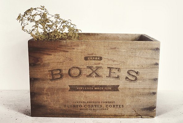 Vintage Boxen MockUp