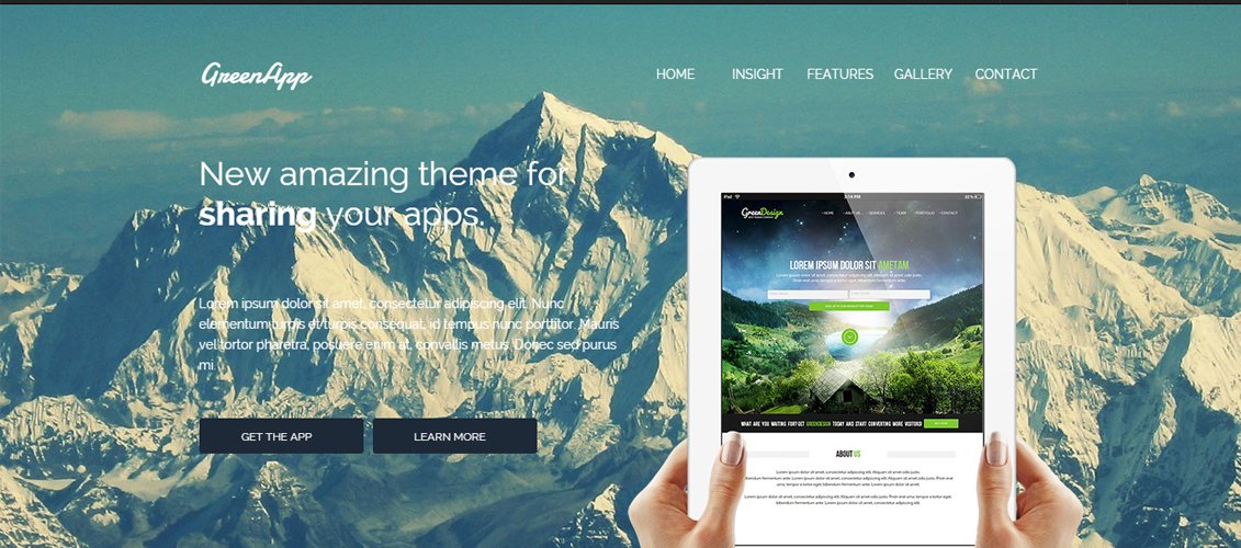 App-Anwendung Muse Landing Page Theme