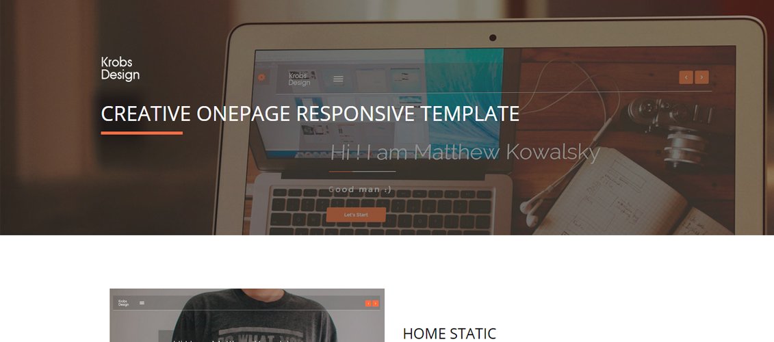 Krobs - osobisty szablon responsywny Onepage