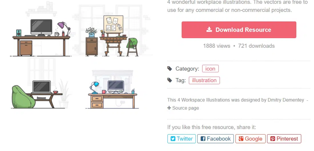 4 Workspace Illustrations Sketch freebie - Baixe o recurso gratuito para Sketch - S