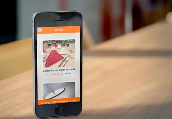 Belanja - Szablon aplikacji do promocji online na iOS