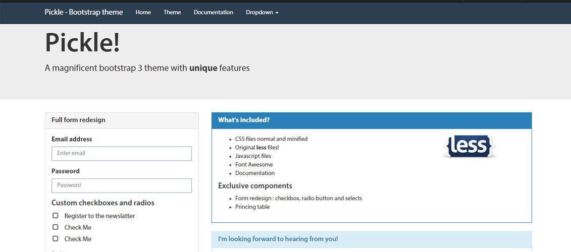 Pickle - Thème bootstrap plat