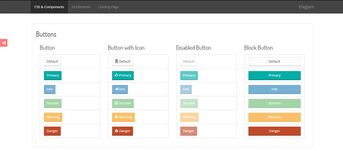 Элегантный - Bootstrap 3 Скин