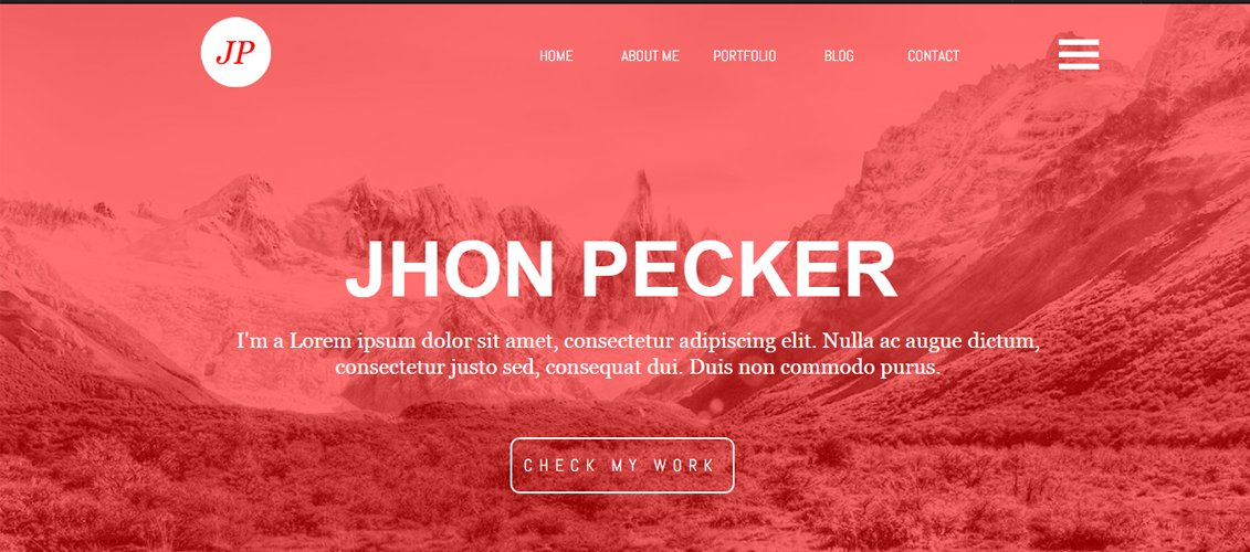 JP Portofolio Satu halaman Muse Template