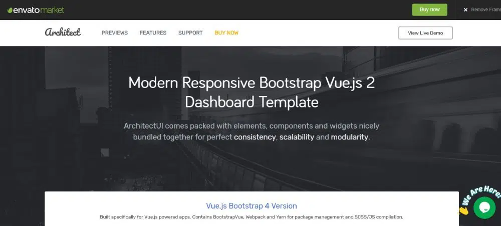 ArchitectUI - Modelo de painel de interface de administração do Bootstrap do Vue.js