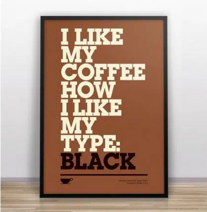 unny Posters and Memes Kaffee und Typografie