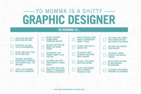 Yo Mama Grafikdesigner Witz