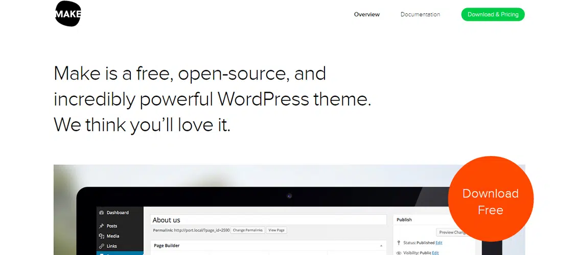 Make - Un thème WordPress gratuit