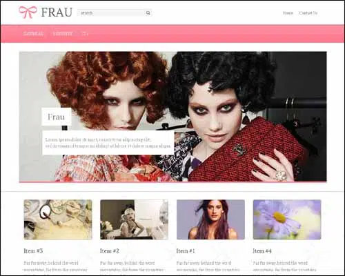 Tema Responsif Gratis Frau