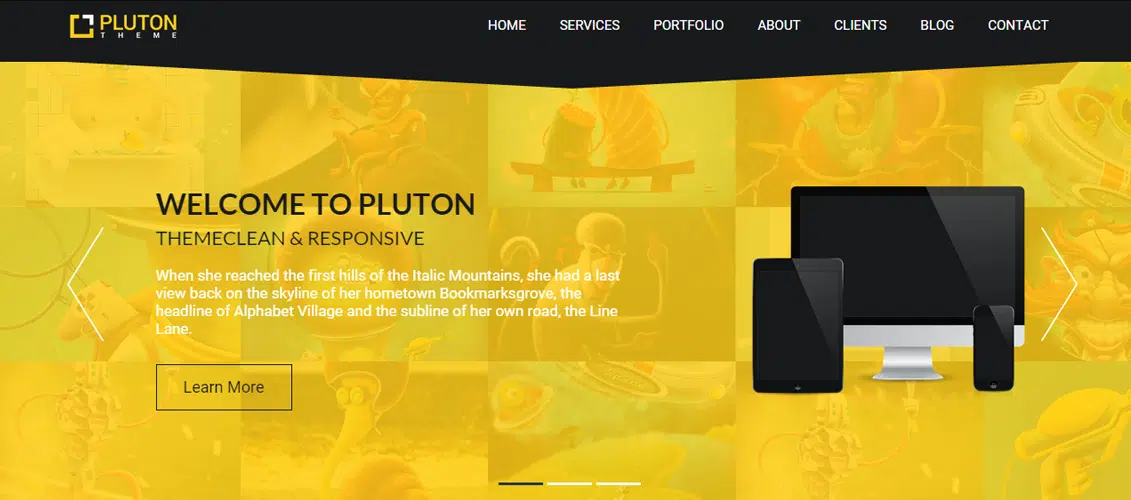 TA Pluton - ฟรีหนึ่งหน้า Parallax WordPress Theme