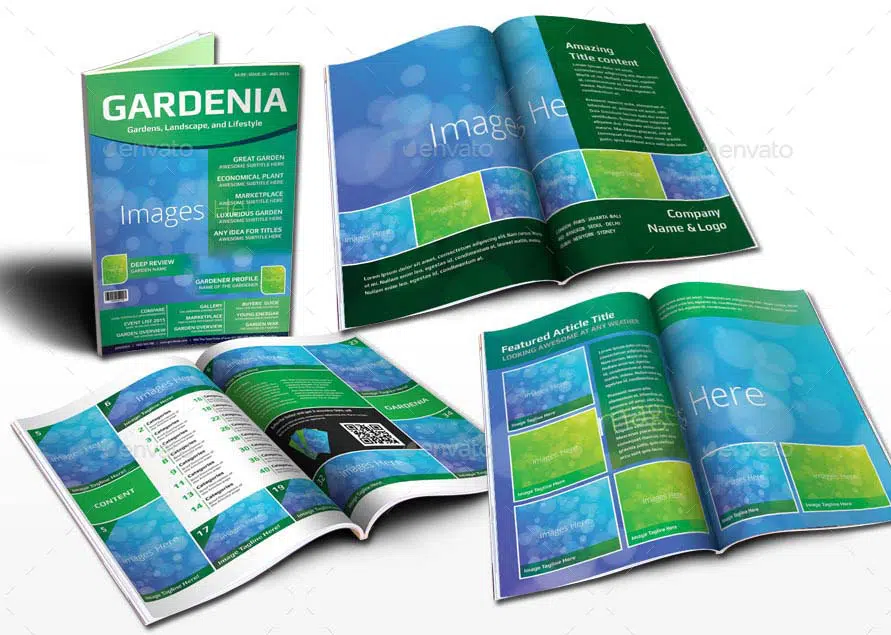 Modello di rivista moderna Gardenia di 40 pagine