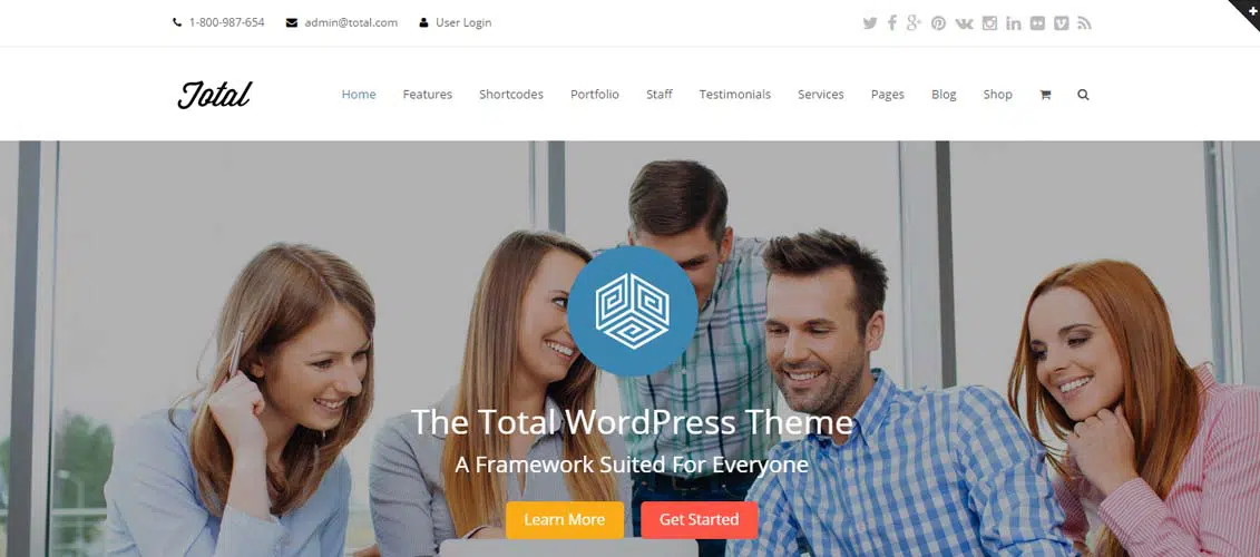 Total - Tema WordPress multifuncțională receptivă