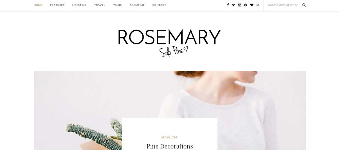 Rosemary - O temă de blog WordPress receptivă