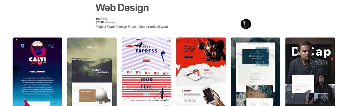 web design Pinterest