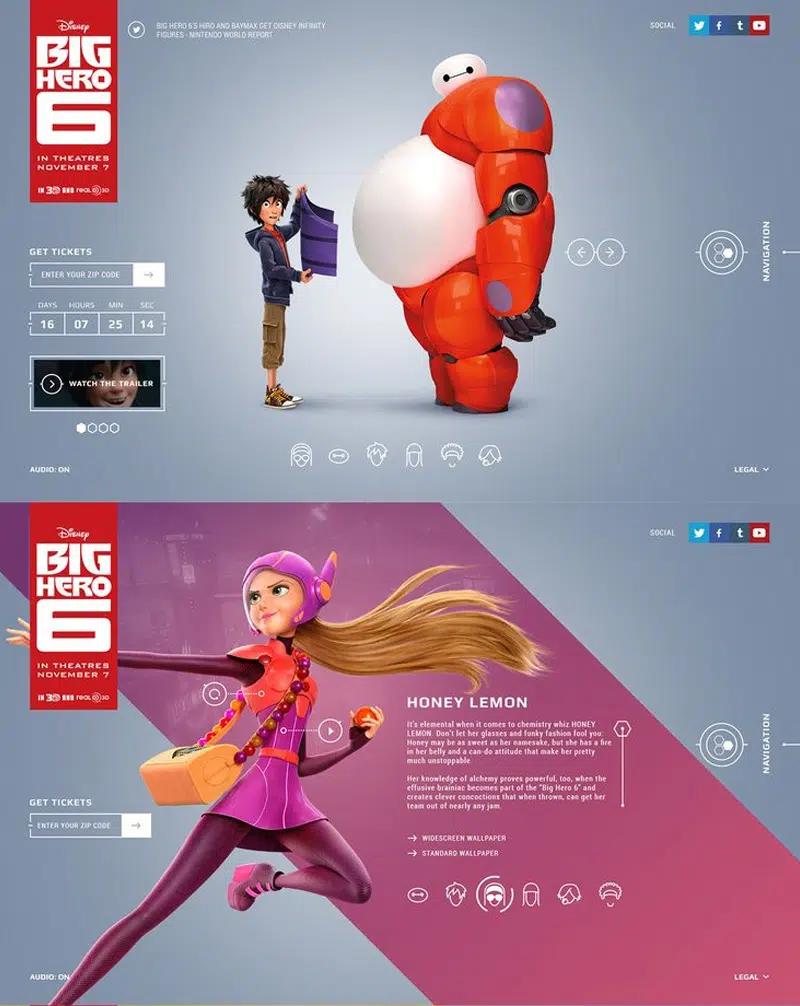 Big Hero 6 Web Design