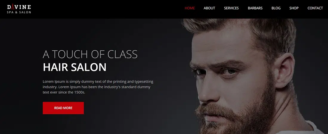 Divine - Salon & Spa Template Adobe Muse