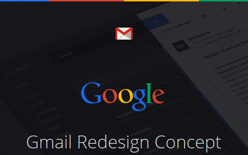 Konsep Desain Ulang Gmail Desain Aplikasi Web