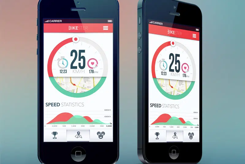 Bikester UI Gráficos móviles