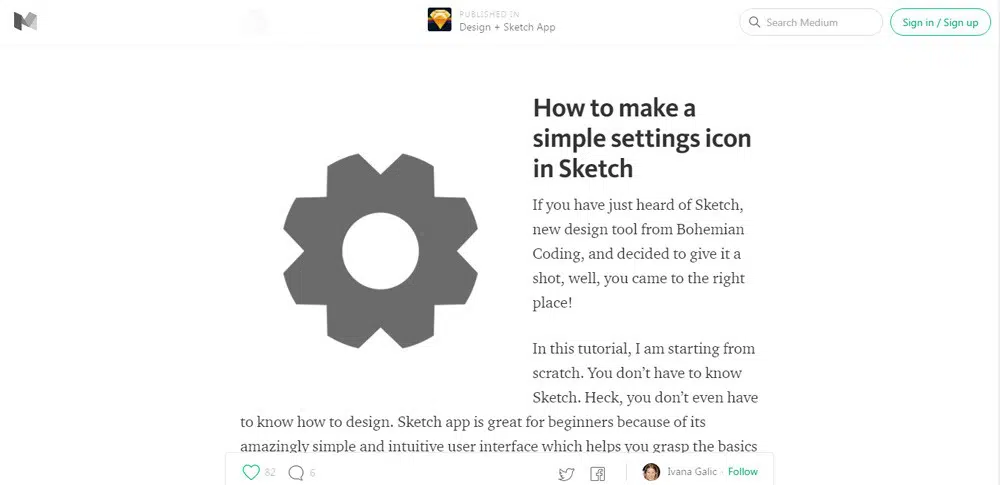 Ikon pengaturan Tutorial Aplikasi Sketsa