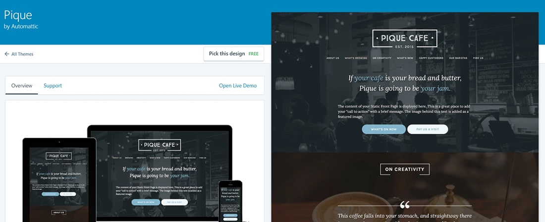 Tema Pique — WordPress.com