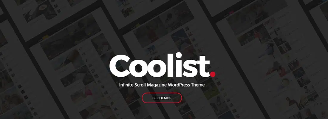 Tema WordPress Coolist Infinite Scroll Magazine