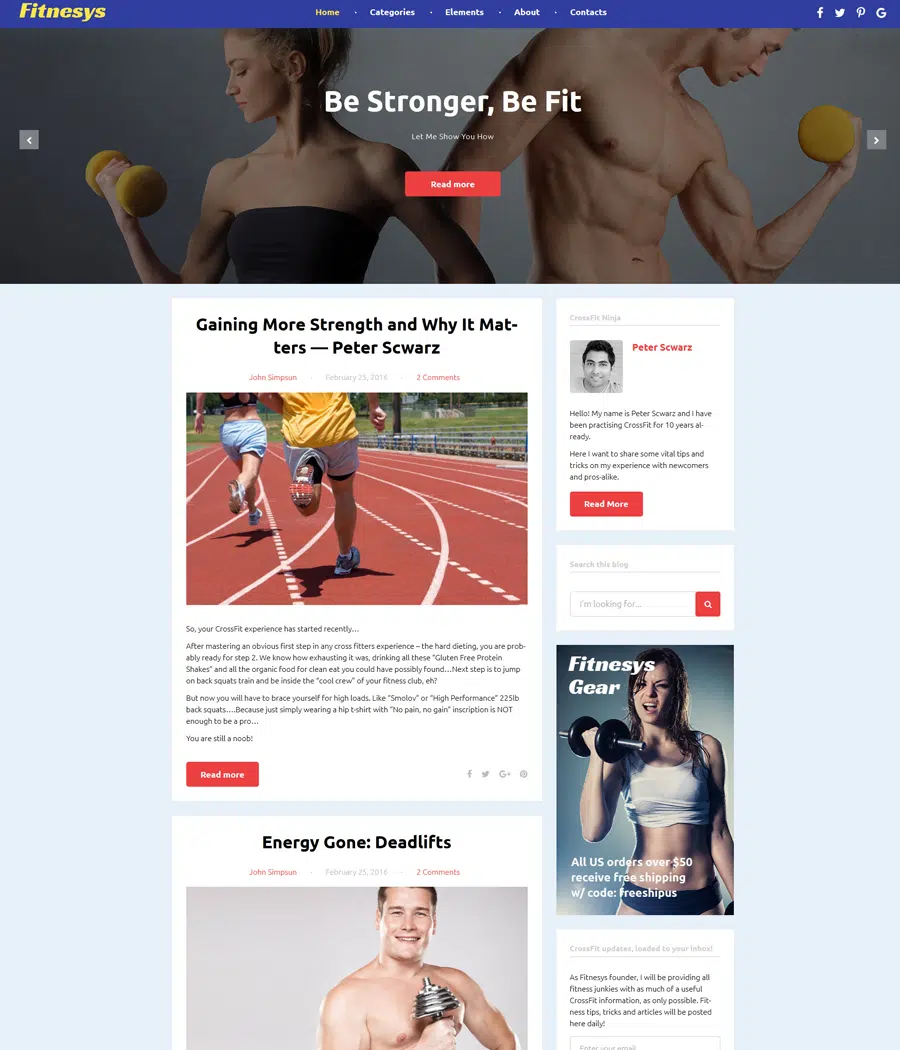 fitnesys-gpl WordPress-Thema