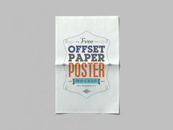 4 Poster-Mockup aus Offsetpapier