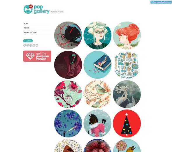 25 Pop Gallery Lite Tema Tumblr