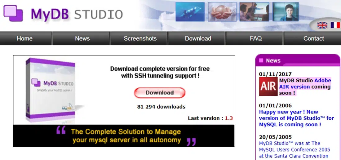 MyDB Studio_ MySQL 관리자를 단순화하십시오! (최고의 MySQL 프런트 엔드)