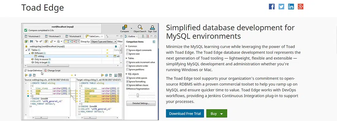 최고의 MySQL 데이터베이스 관리자, 관리 및 개발 도구