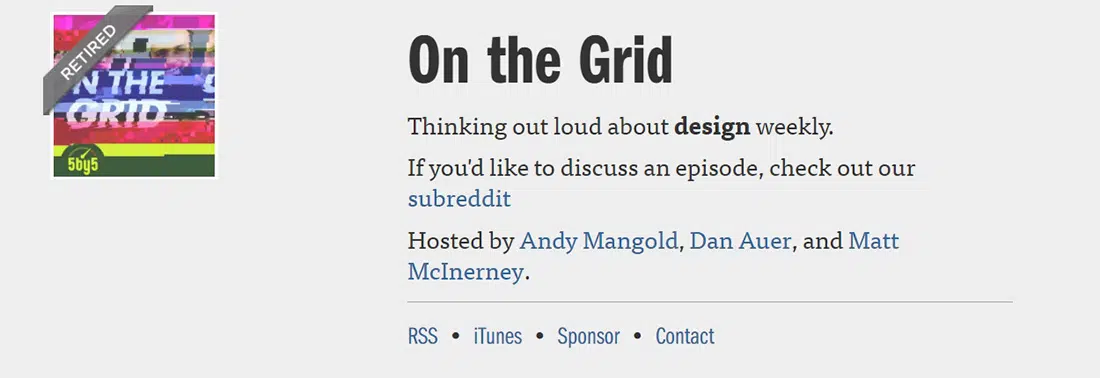 5by5 On the Grid Los mejores podcasts para diseñadores web