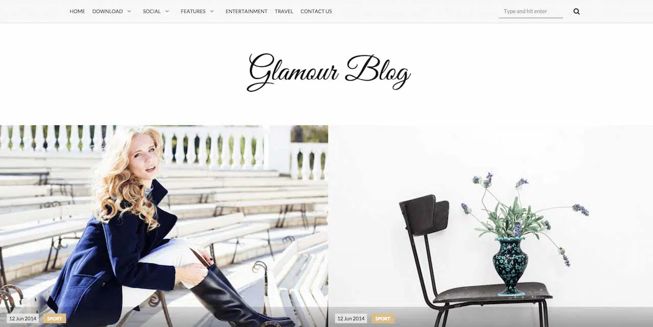 2-Glamour-Blogger-Szablon