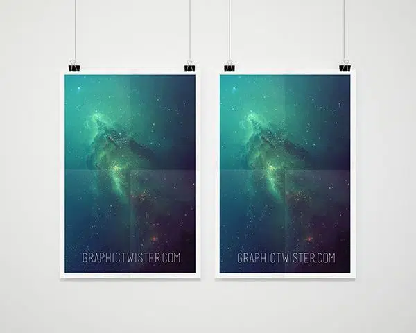 Presentasi Mockup Poster Psd Ganda