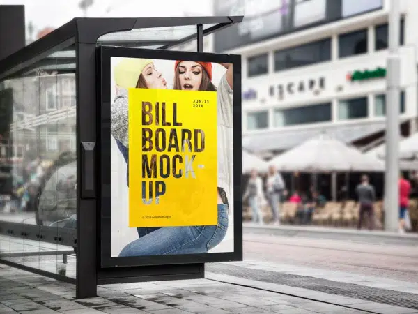 1 Mockup Billboard Halte Bus