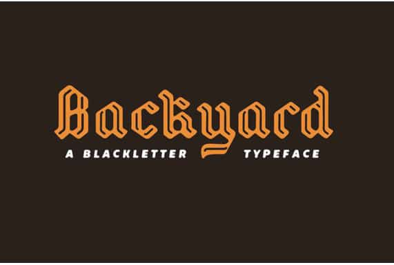 Czcionka Blackletter na podwórku