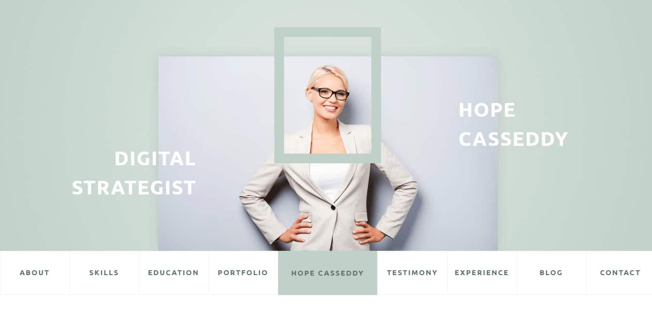 HOPE CASSEDdy vCard motywy WordPress