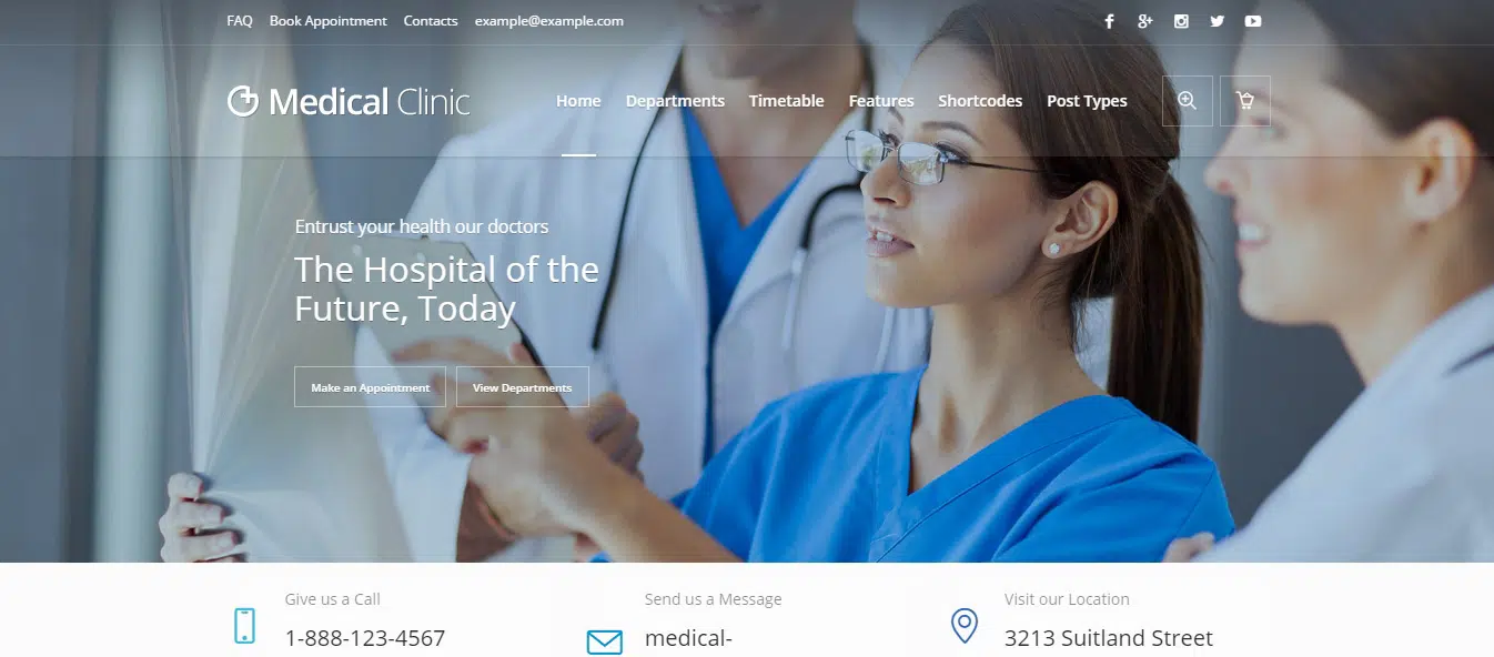 Medical Clinic WordPress Theme โดย CMSMasters