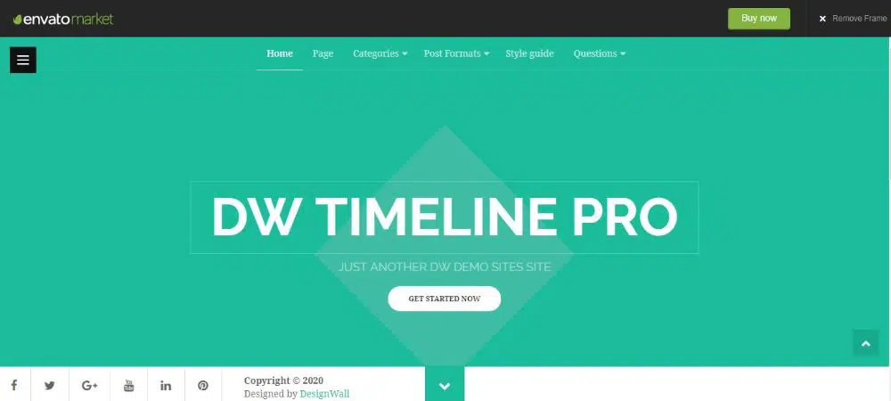 DW Timeline Pro - Tema WordPress Responsive Timeline