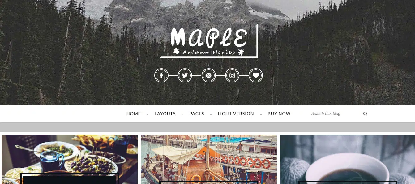 Thème de blog réactif Maple Elegant